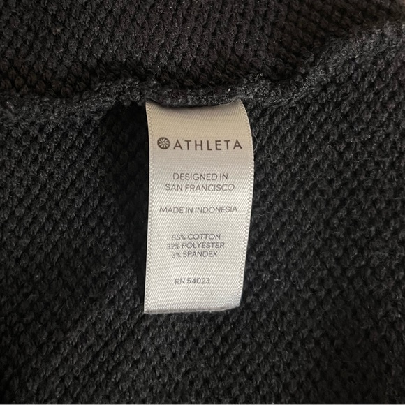 Athleta Cotton/Terry Black Sweatshirt - Picture 6 of 6
